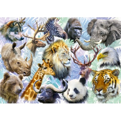 Puzzle Alipson-Puzzle-50009 Têtes d'Animaux