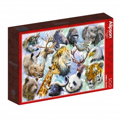 Puzzle Alipson-Puzzle-50009 Têtes d'Animaux