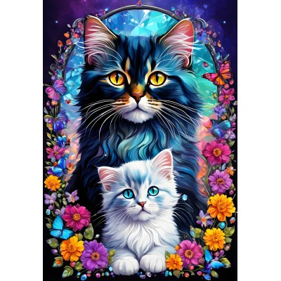 Puzzle Alipson-Puzzle-50116 Chats - Collection Amour Maternel