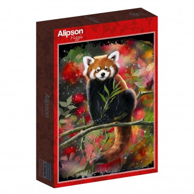 Puzzle Alipson-Puzzle-F-50035 Panda Roux Assis sur une Branche