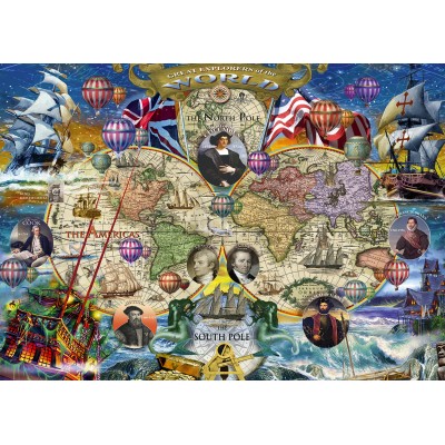 Puzzle Alipson-Puzzle-F-50040 Les Grands Explorateurs du Monde