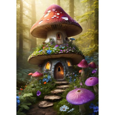 Puzzle Alipson-Puzzle-F-50176 Maison Champignon des Sous-Bois