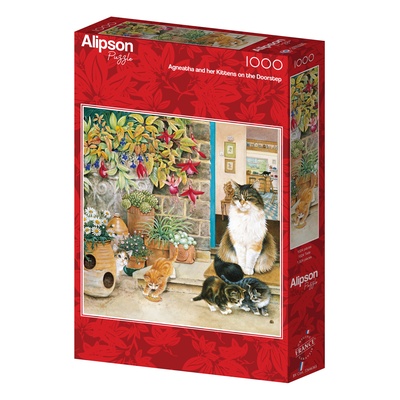 Puzzle Alipson-Puzzle-F-50183 Agneatha et ses Chatons sur le Pas de la Porte