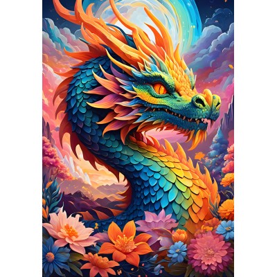 Puzzle Alipson-Puzzle-F-50217 Dragon Coloré