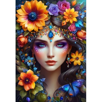Puzzle Alipson-Puzzle-F-50229 La Femme Fleur