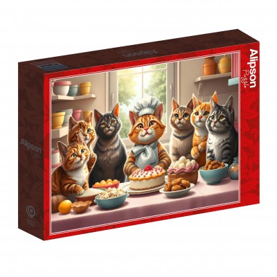 Puzzle Alipson-Puzzle-F-50231 Chats Pâtissiers en Action
