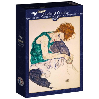 Puzzle Art-by-Bluebird-F-60294 Egon Schiele - Seated Woman with Legs Drawn Up, 1917