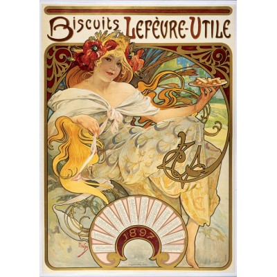 Puzzle Art-by-Bluebird-F-60347 Biscuits Lefèvre-Utile, 1897