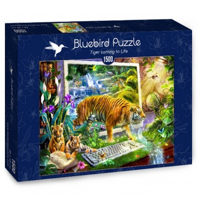 Puzzle Bluebird-Puzzle-70200 Tiger coming to Life