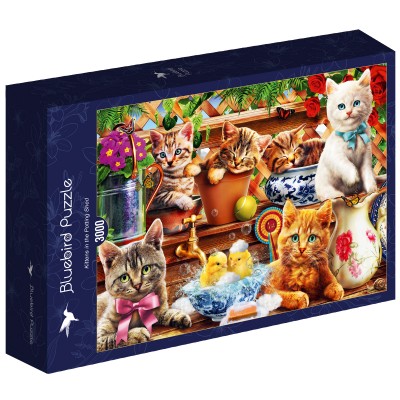 Puzzle Bluebird-Puzzle-70575-P Kittens in the Potting Shed
