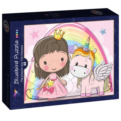 Puzzle Bluebird-Puzzle-F-90042 The Unicorn and The Princess