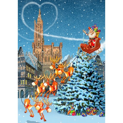 Puzzle Bluebird-Puzzle-F-90066 François Ruyer - Cathédrale de Strasbourg à Noël