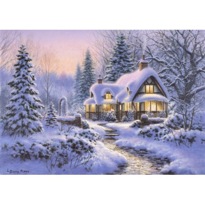 Puzzle Bluebird-Puzzle-F-90109 Winter's Blanket Wouldbie Cottage