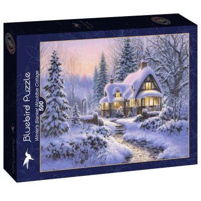 Puzzle Bluebird-Puzzle-F-90109 Winter's Blanket Wouldbie Cottage