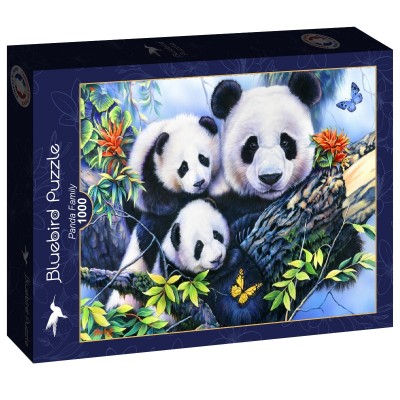 Puzzle Bluebird-Puzzle-F-90154 Panda Family