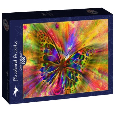 Puzzle Bluebird-Puzzle-F-90356 Colorful Butterfly