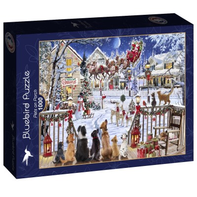 Puzzle Bluebird-Puzzle-F-90535 Pets on Porch