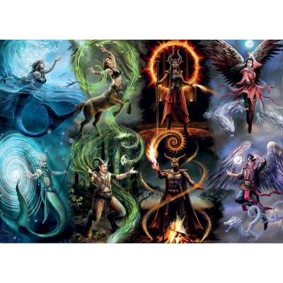 Puzzle Bluebird-Puzzle-F-90559 Anne Stokes - Elemental Magic