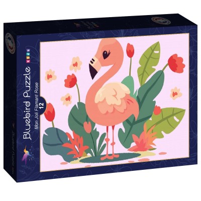 Puzzle Bluebird-Puzzle-F-90611 Mon Joli Flamant Rose