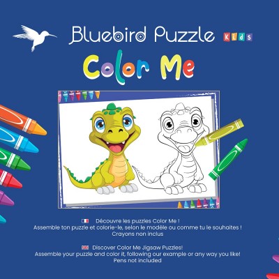 Puzzle Bluebird-Puzzle-F-90650 Pièces XXL - Color Me - Dinosaure