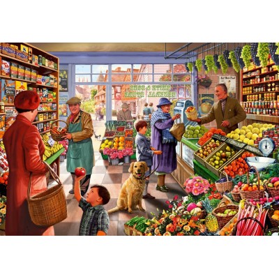 Puzzle Bluebird-Puzzle-F-90666 Village Greengrocer