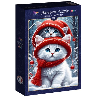 Puzzle Bluebird-Puzzle-F-90802 Kitties in the Winter