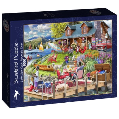 Puzzle Bluebird-Puzzle-F-90925 Lake View Cabin Mountain Time