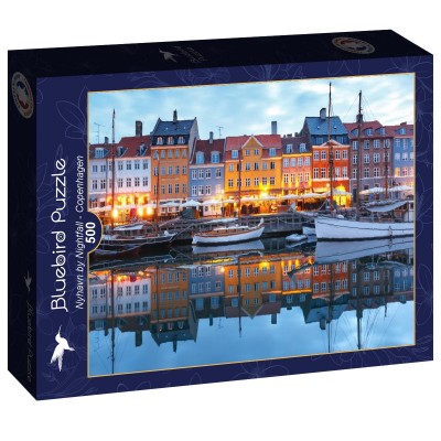 Puzzle Bluebird-Puzzle-F-90992 Nyhavn à la Tombée de la Nuit - Copenhague