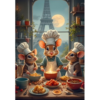 Puzzle Bluebird-Puzzle-F-91008 Les Petits Chefs de Paris