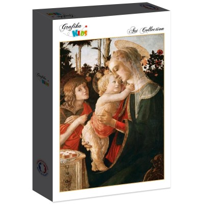 Puzzle Grafika-F-30992 Sandro Botticelli: La Vierge à l'Enfant, le Jeune Saint Jean-Baptiste, 1470-1475
