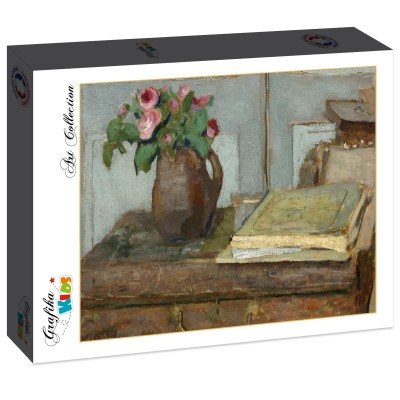 Puzzle Grafika-F-31172 Edouard Vuillard : La palette de l'Artiste et un Vase avec des Roses, 1898