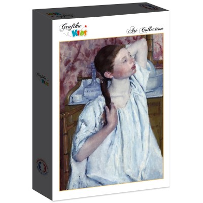 Puzzle Grafika-F-31211 Mary Cassatt : Jeune Fille Coiffant ses Cheveux, 1886