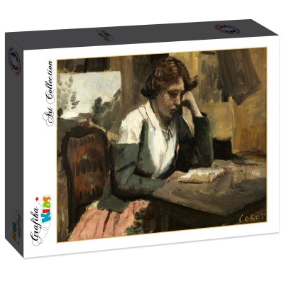 Puzzle Grafika-F-31222 Jean-Baptiste-Camille Corot : Lecture de Jeune Fille, 1868