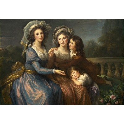 Puzzle Grafika-F-31291 Louise-Élisabeth Vigee le Brun : La Marquise de Pezay et la Marquise de Rougé avec ses fils Alexis e