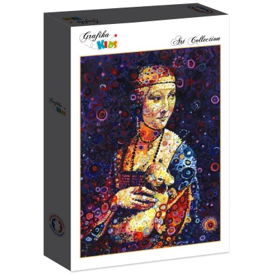 Puzzle Grafika-F-31549 Leonardo da Vinci: Lady with an Ermine, by Sally Rich