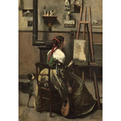 Puzzle Grafika-F-31793 Jean-Baptiste-Camille Corot : Atelier de l'Artiste, 1868