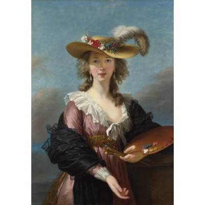 Puzzle Grafika-F-31805 Elisabeth Vigée-Lebrun : Autoportrait au Chapeau de Paille, 1782