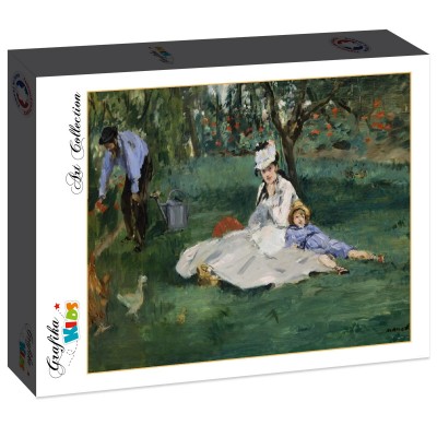 Puzzle Grafika-F-31902 Edouard Manet : La Famille Monet dans leur Jardin à Argenteuil, 1874