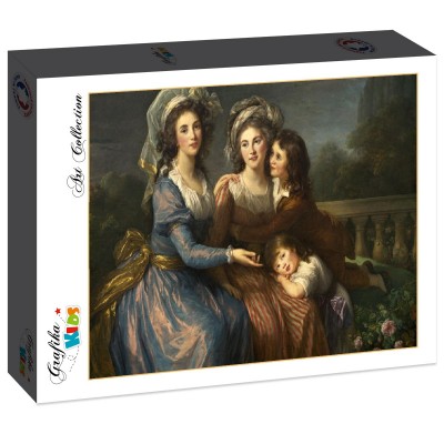 Puzzle Grafika-F-32084 Louise-Élisabeth Vigee le Brun : La Marquise de Pezay et la Marquise de Rougé avec ses fils Alexis e
