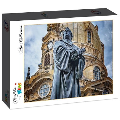 Puzzle Grafika-F-32205 Deutschland Edition - Frauenkirche, Martin Luther, Dresden