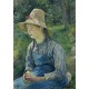 Camille Pissarro : Jeune Paysanne avec un Chapeau de Paille, 1881