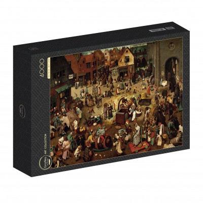 Puzzle Grafika-02995-P Brueghel Pieter - Le Combat de Carnaval et Carême, 1559