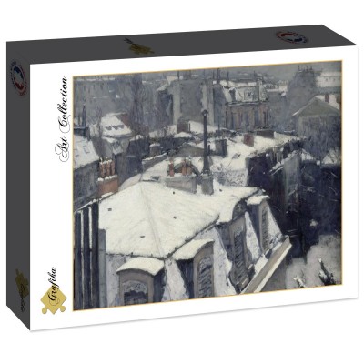 Puzzle Grafika-F-30110 Gustave Caillebotte : Vue de toits (Effet de neige), 1878-1879
