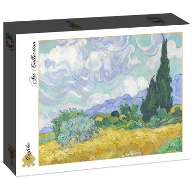 Puzzle Grafika-F-30172 Vincent Van Gogh - Champ de Blé avec Cyprès, 1899