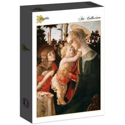 Puzzle Grafika-F-30336 Sandro Botticelli: La Vierge à l'Enfant, le Jeune Saint Jean-Baptiste, 1470-1475