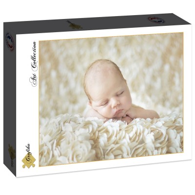 Puzzle Grafika-F-30438 Konrad Bak: Baby sleeping in the Roses