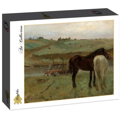 Puzzle Grafika-F-30485 Edgar Degas : Chevaux dans un Pré, 1871