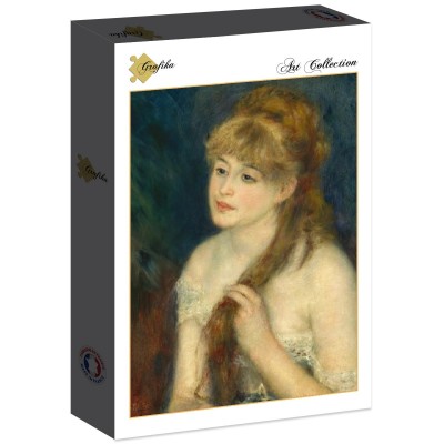 Puzzle Grafika-F-30526 Auguste Renoir : Jeune Femme Tressant ses Cheveux, 1876