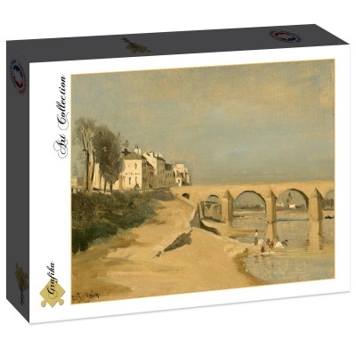 Puzzle Grafika-F-30544 Jean-Baptiste-Camille Corot : Pont sur la Saône à Mâcon, 1834