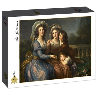 Puzzle Grafika-F-30609 Louise-Élisabeth Vigee le Brun : La Marquise de Pezay et la Marquise de Rougé avec ses fils Alexis e